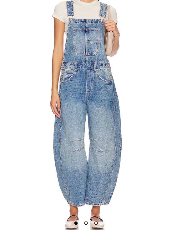 We The Free Pants - We The Free Light Blue Denim Bib Overalls - Women's